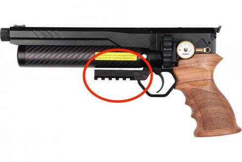 Railtje  Huben Voor ONDER Luchtpistool / Weaver 22mm -3893-a